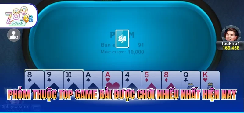 Phỏm thuộc top game bài được chơi nhiều nhất hiện nay